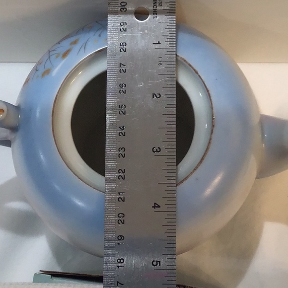 Japan Landscape winter farm theme hand painted vintage teapot EUC - Picture 7 of 7